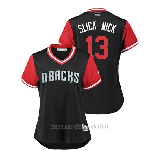 Maglia Baseball Donna Arizona Diamondbacks Nick Ahmed 2018 Llws Players Weekend Slick Nick Nero